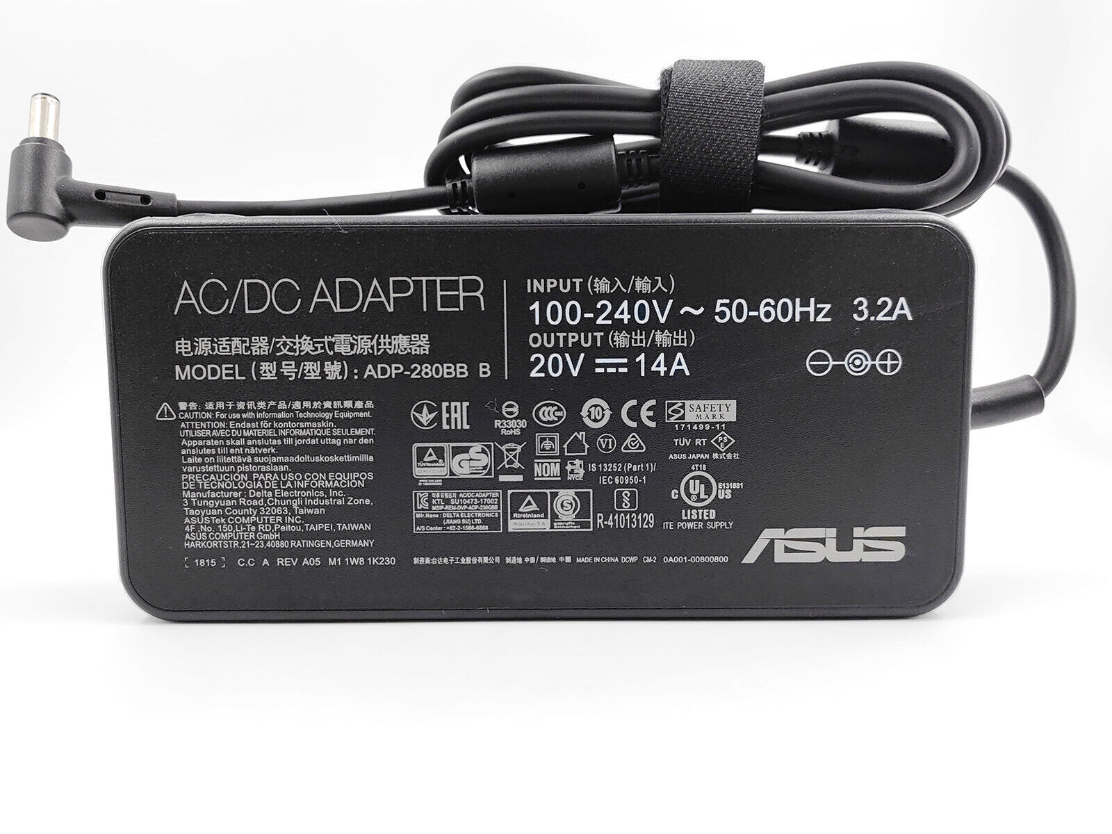 ASUS AC アダプター ADP-280BB B 20V~14A 280W 280W 20V 14A ADP-280EB B