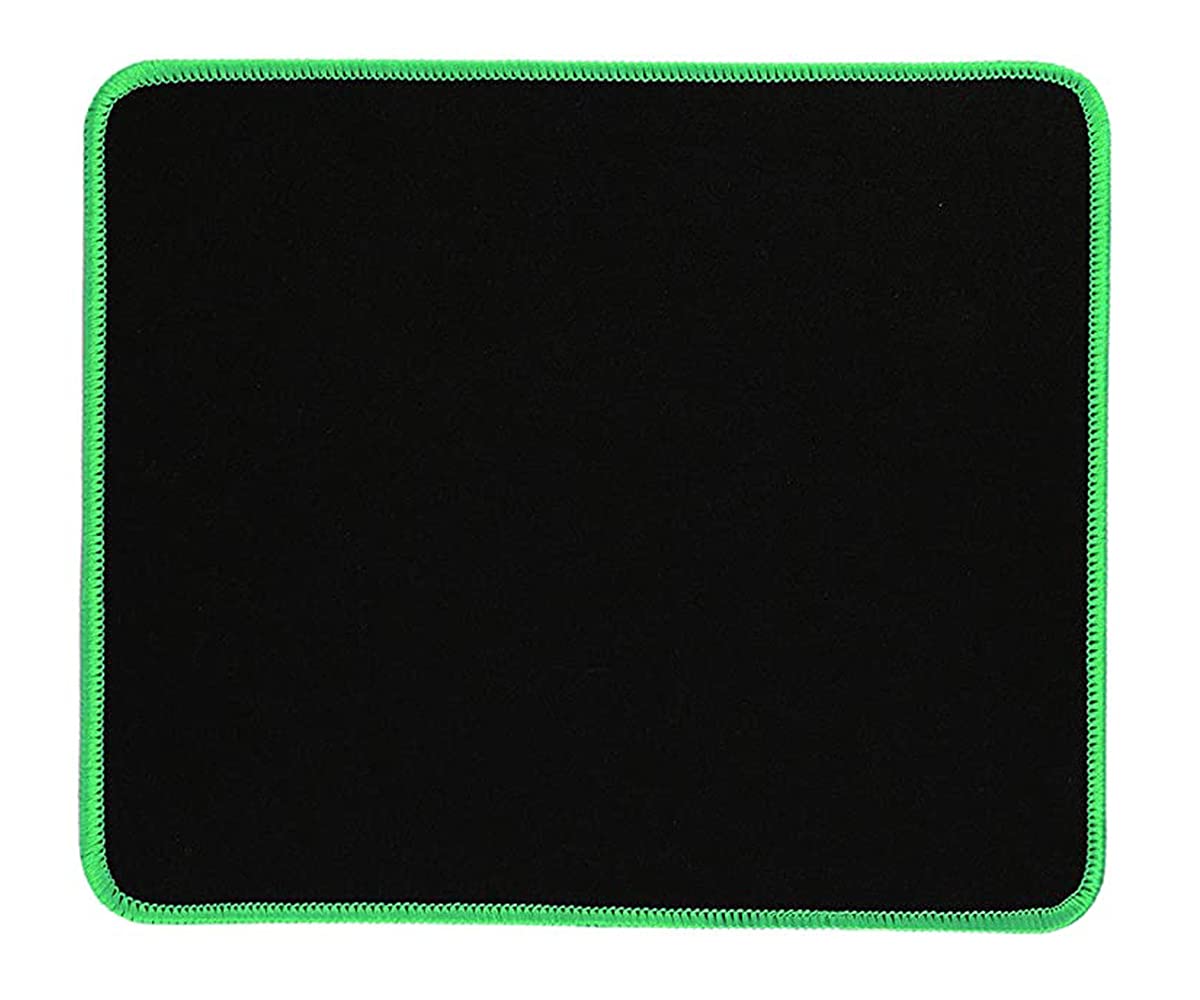 Hi-Lite Essentials Non-Slip Rubber Base Mouse Pad with Anti-fray Stitched Embroidery Edges for Laptop PC (Pack of 1)
