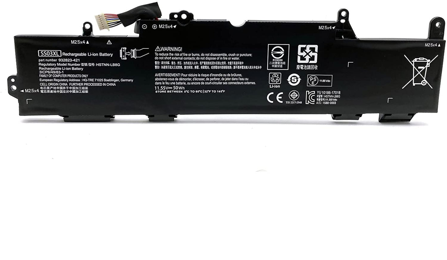 Techie SS03XL Laptop Battery for EliteBook 730 735 740 745 755 830 840 846 G5 745 840 G6 ZBOOK 14U G5 G6 Series HSN-I12C HSN-I13C-4 HSTNN-LB8G 932823-421 933321-855 HSTNN-IB8C 11.1V 31Wh