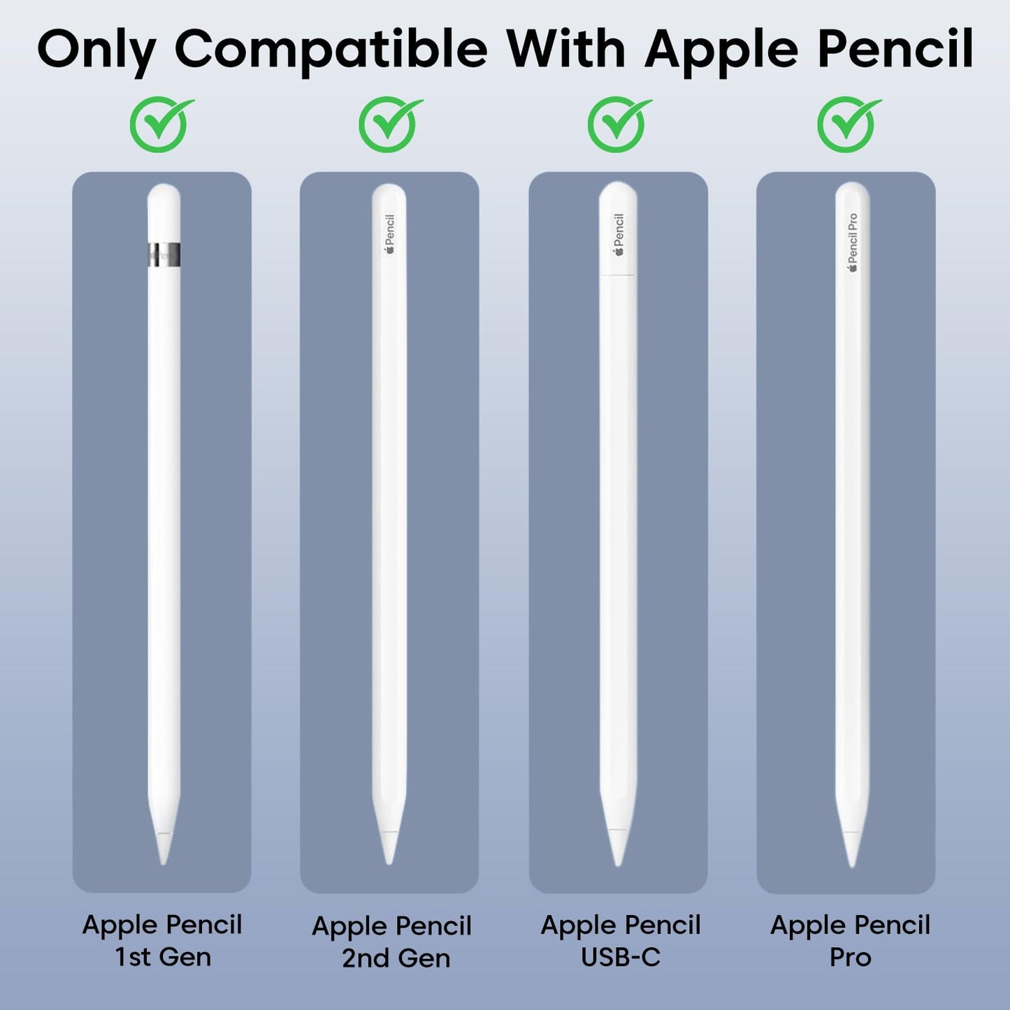 Replacement Tips for Apple Pencil Pro/2nd Gen/1st Gen/USB C, 6 Pack Apple Pencil Tips with Storage Case, Precise Control iPad Pen Tip, iPad Pro Pencil Tip Sets, Apple Pen Tip Sets