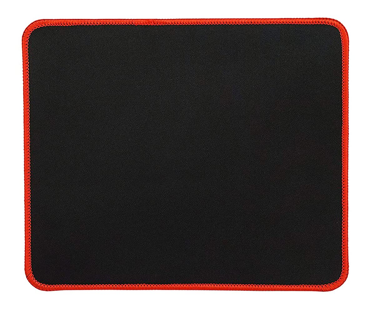 Hi-Lite Essentials Non-Slip Rubber Base Mouse Pad with Anti-fray Stitched Embroidery Edges for Laptop PC (Pack of 1)