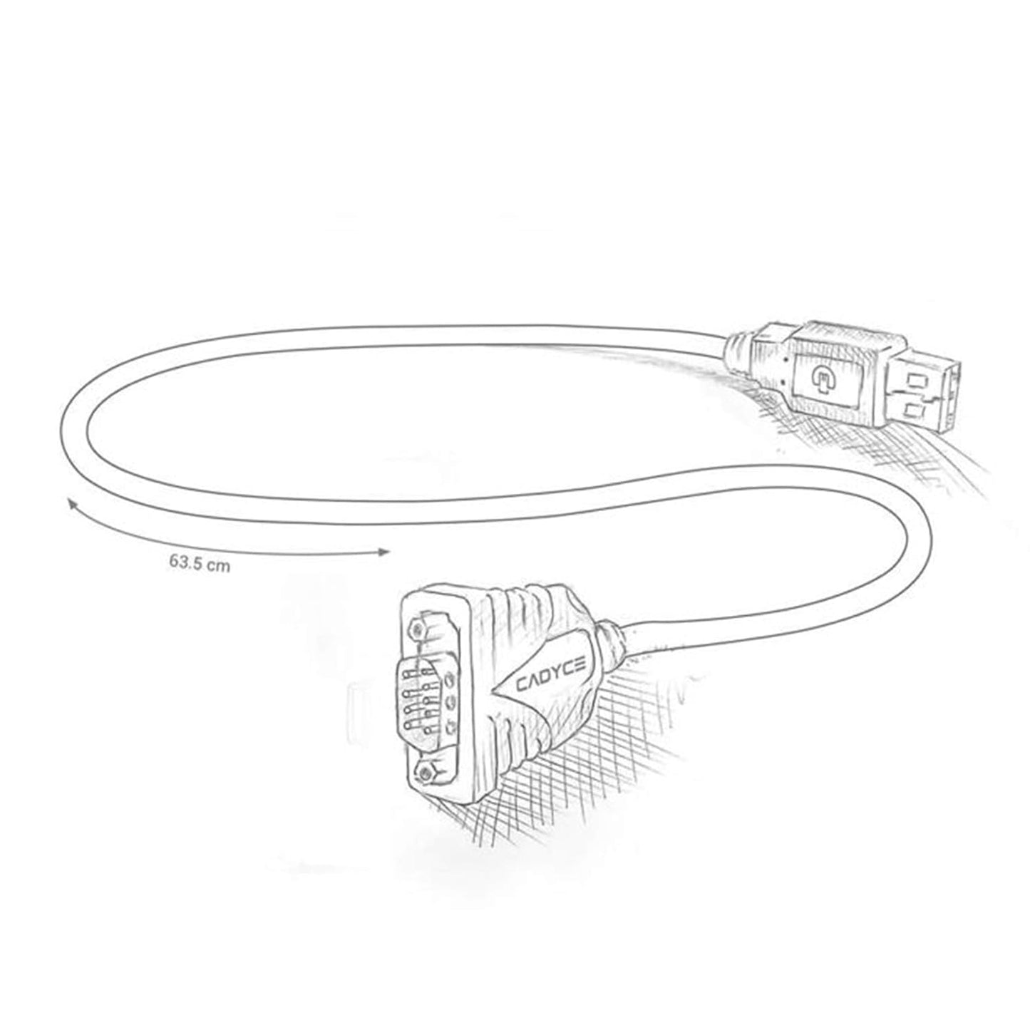 Cadyce USB to Serial (RS-232) Converter (Supports for Mac O/S)