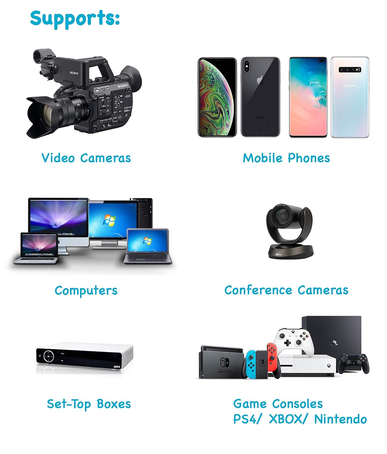 Video Capture Card with Audio,4K Live Streaming HDMI Video Game Capture Grabber Recording Device with Mic Input and Stereo Audio Output for Full HD 1080P 60FPS Acquisition, Live Broadcasting