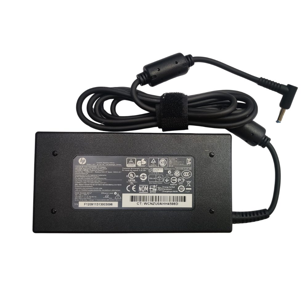 New HP OEM 120W Pin size x for HP Laptop with Power  Cable