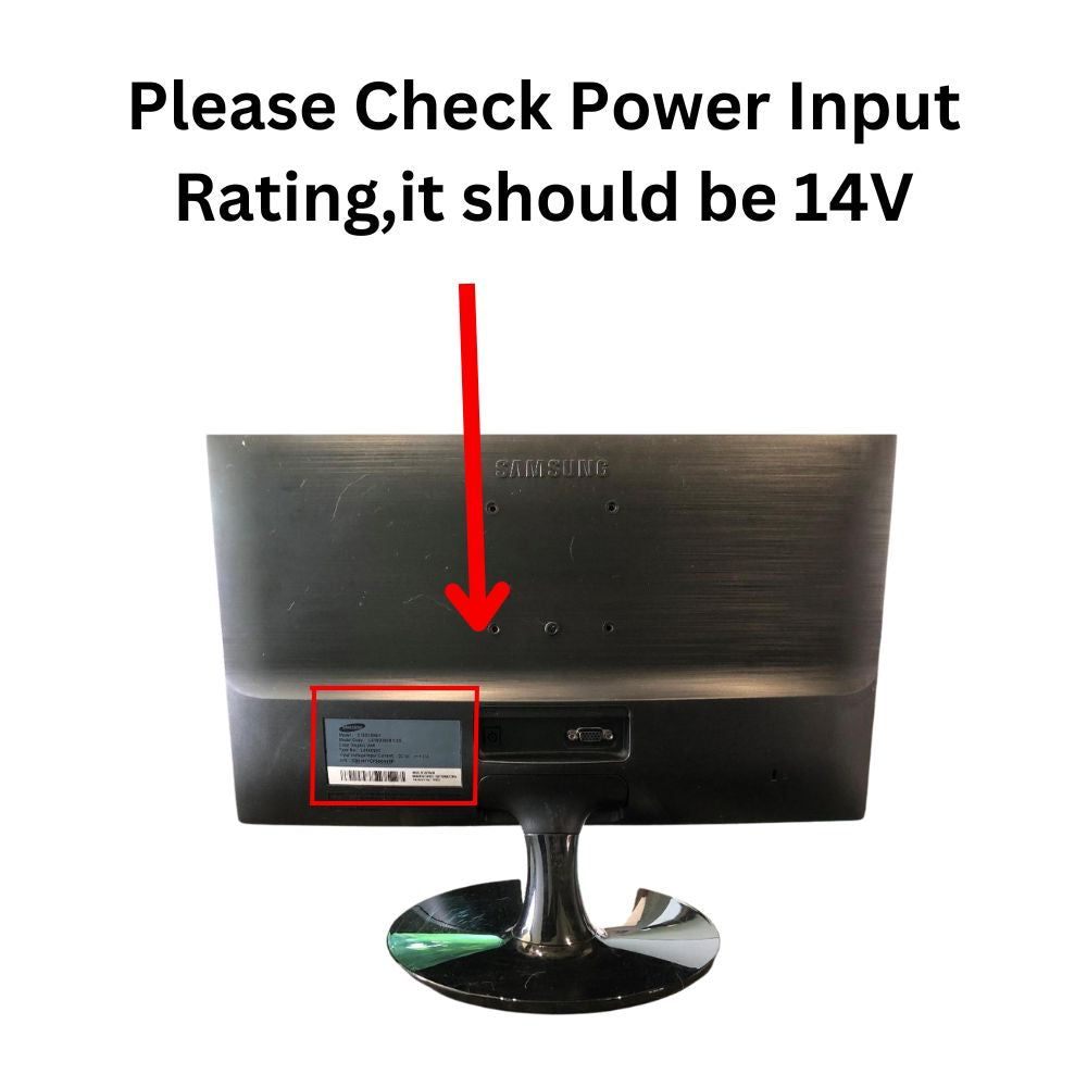 OEM Samsung 14V - 3Amp Power Adapter for Samsung Monitor - Centre Pin (check images for model))