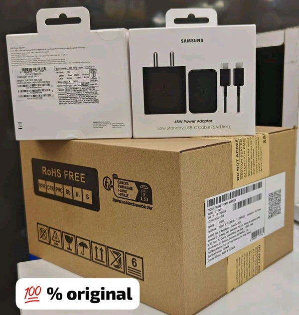 Samsung Original 45W Type-C Travel Adaptor with Cable, Black