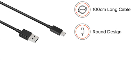 Type-C 65W PD Fast Charging Cable for Xiaomi MI Smartphones, Tablets & All Type C Devices, 480Mbps Data Transfer, Quick Charge 3.0 Compatible (Black)