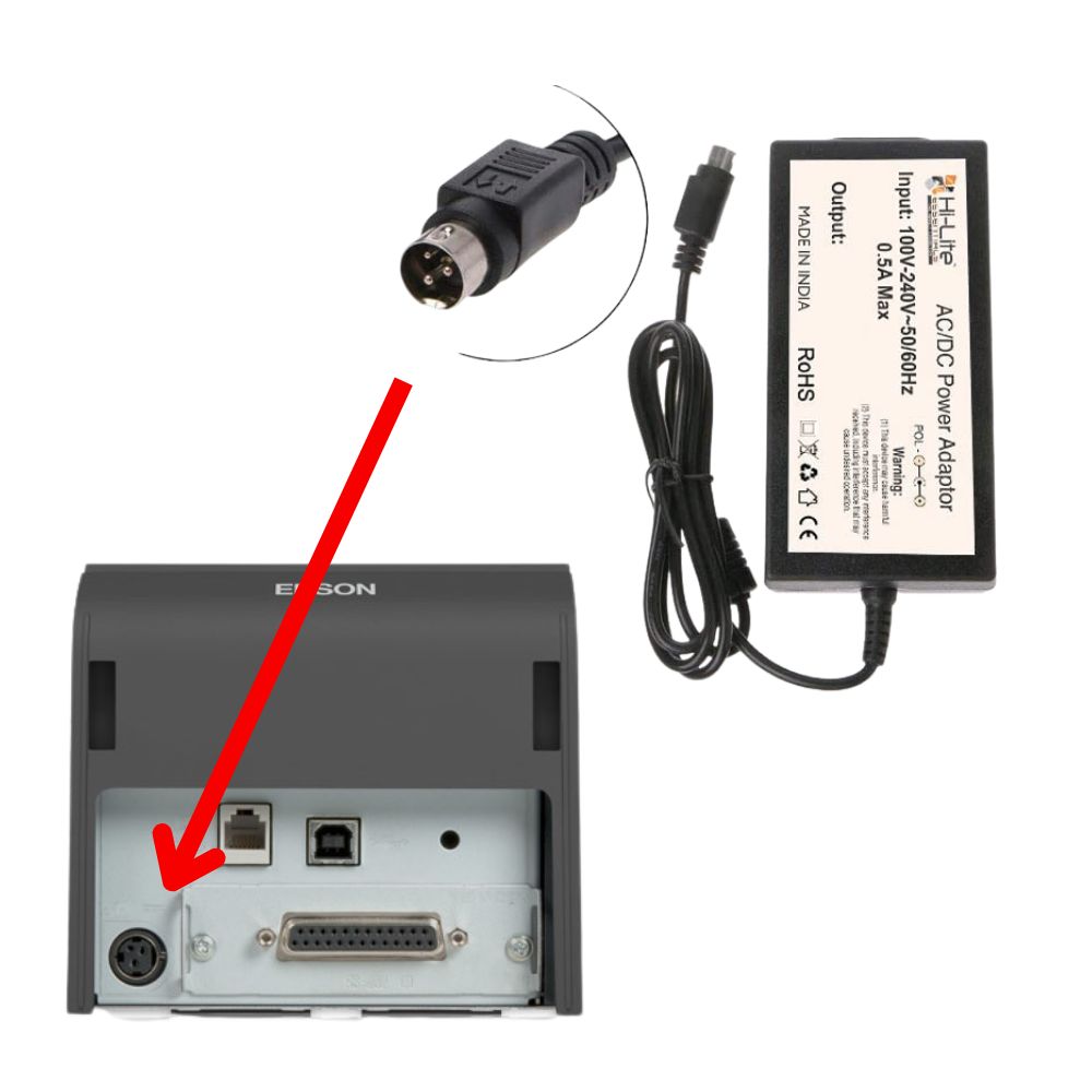 Hi-Lite Essentials 24V - 2.1Amp Power Adapter for Posiflex Thermal Printer