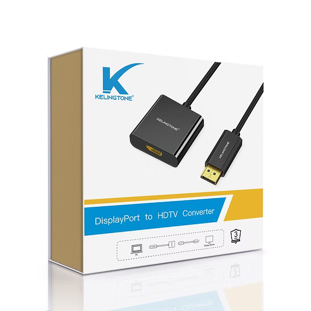 Kelingtone DisplayPort (DP) To HDMI Female Adapter 1080 @ 60Hz Converter for PC/Laptop/Projector/HDTV