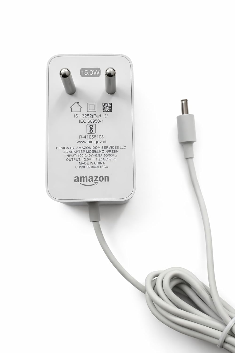 Original 15W 12V Power Adapter for Amazon Echo Dot 4th Gen and Echo Dot 3rd Gen and Echo Pop