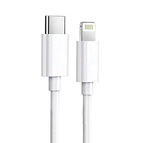 Type C USB to Lightening, Fast Charging & Data Sync USB Cable [Type-C to 8 Pin] Compatible for iPhone X/XR/XS MAX/XS/ 11/11 PRO/ 11 PRO MAX/iPads/iPhone 12/Mini/Pro/Pro Max - (White)