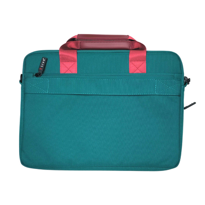 (Green/Pink) Laptop Bag with Sling Compatible with MacBook 13 inch 14 inch All Models