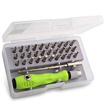 32 in 1 Screwdriver Toolkit  Set - Phillips, Flat, Other Bit Types - 32 Pcs - Chrome Vanadium Steel - Electronic, Home Appliance & Precision Device Repair