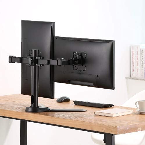 Hi-Lite Essentials Dual Monitor Desk Arm 13"-27" 100 x 100 mm VESA Swivel & tilt Table Top Stand