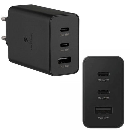 Samsung Imported 65W Trio Multi Port Fast Charging Adapter Compatible with Samsung S23 Ultra,S23 Plus,S23,S22 Ultra,S22 Plus,S22,S21 Ultra,Z Fold 1,2,3,4,5,Z Flip 1,2,3,4,5 (65 Watt Only Adapter)