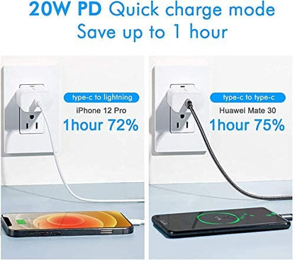 20W USB-C Power Adapter only Compatible iPhone13/13 Mini Pro Max/12 Pro Max/12 Mini/11 Pro Max/Xs Max/XR/X/8Plus,iPad