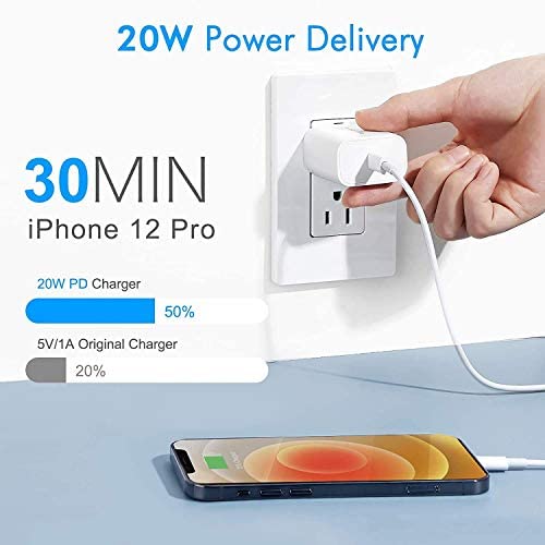 20W USB-C Power Adapter only Compatible iPhone13/13 Mini Pro Max/12 Pro Max/12 Mini/11 Pro Max/Xs Max/XR/X/8Plus,iPad