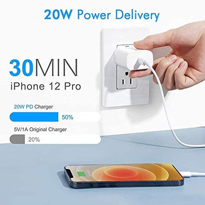 20W USB-C Power Adapter only Compatible iPhone13/13 Mini Pro Max/12 Pro Max/12 Mini/11 Pro Max/Xs Max/XR/X/8Plus,iPad