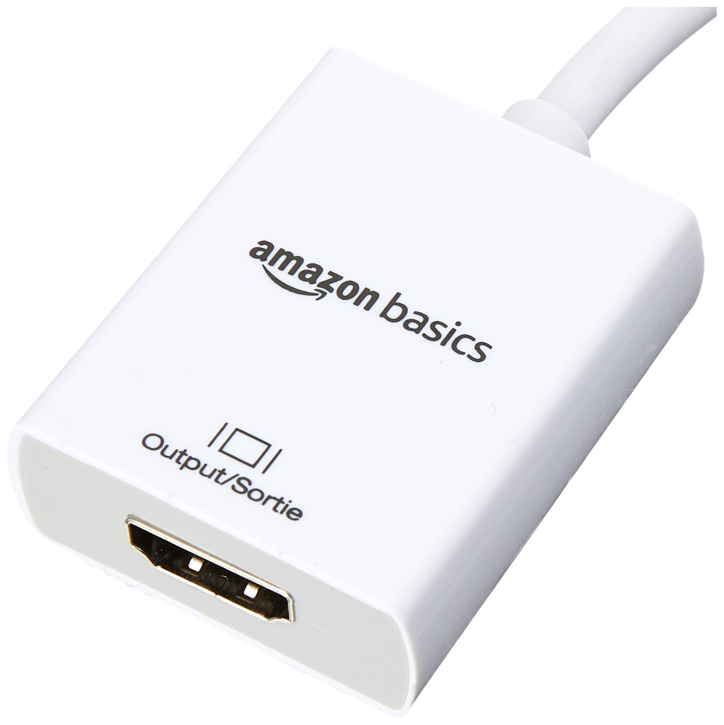 Amazon Basics Mini Display Port to Hdmi Converter Adapter | Mini DP to HDMI for MacBook Air / Pro , Lenovo, Hp, Dell