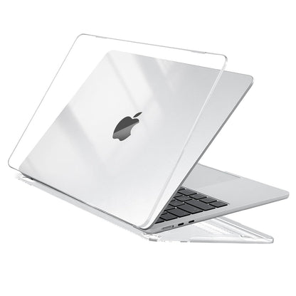 Transparent Plastic Hard Shell Case Cover Compatible for New MacBook Air 13.6 inch M4 A3240 M3 A3113 M2 A2681 with Touch ID,2025 2024 2022 Release,M2 M3 M4 Air- Free keyguard inside
