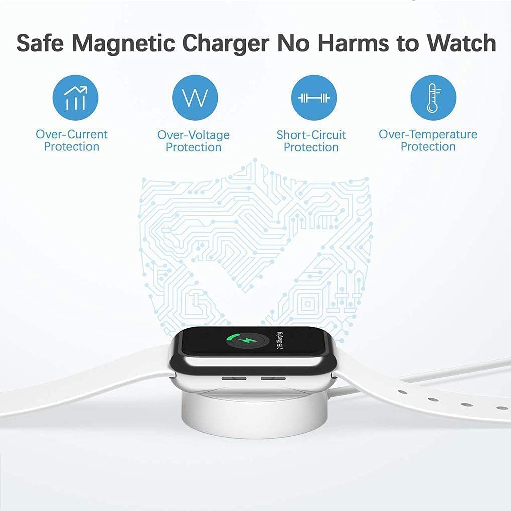 Hi-Lite Essentials Magnetic Fast Charger to USB-C Cable 1m Type C PD iWatch Wireless Charging Compatible for Apple Watch Ultra 49mm & Series 8 7 6 5 4 3 2 1 SE All Versions 38mm 40mm 42mm 44mm 45mm (White)