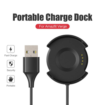 Hi-Lite Essentials Replacement Charger for Amazfit Verge Portable Magnetic Charging Dock Compatible with Amazfit Verge 3rd Gen Smartwatch