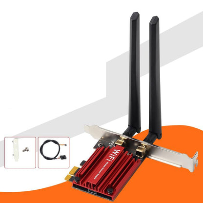 PCIe WiFi Card 1200 Mbps | Dual Band 2.4GHz & 5GHz | DW1820 Chipset WiFi + Bluetooth PCI Express x1 Adapter | High-Gain Antennas | Desktop Network Card