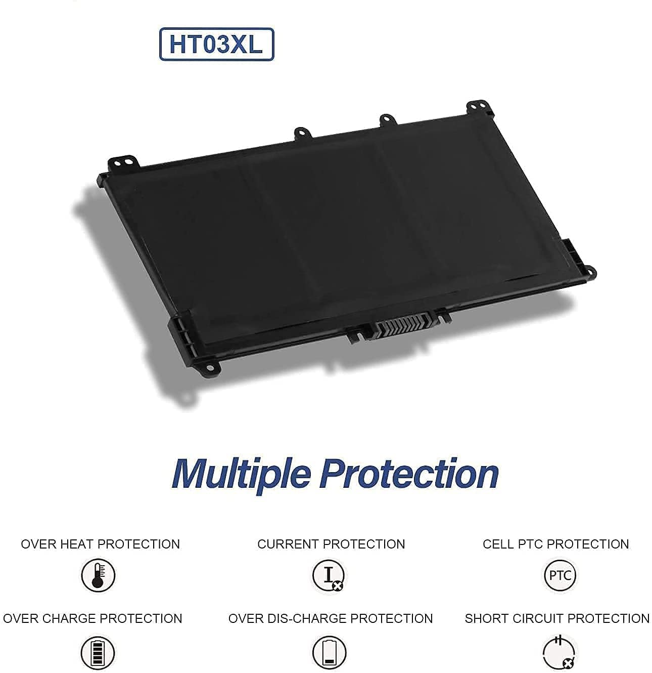 OEM Laptop Battery HP HT03XL for Hp Pavilion Hstnn-15-Da0053Wm, 15-Da0002Dx, 14M-Dh1003Dx, 15-Da0012Dx, Db8R, Db8S, Ib80, Ib8O, Lb8L, Lb8M, Ht03Xl