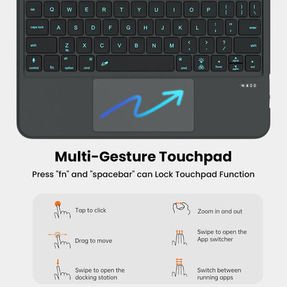 Magic Keyboard Case iPad A16 2025, iPad Air M3 & M2, iPad Air 5th Gen & 4th Gen, iPad Pro 11 4th/3rd/2nd/1st with Floating Cantilever Stand, Smart Trackpad, 7 Color Backlit, Pencil Holder