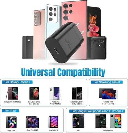 Samsung Imported 35W Power Dual Port Adapter USB-C & USB-A Super Fast Charger Compatible with Galaxy S23/S23 Ultra,S22,S21,S21 Fe 5G,Z Fold 5/4/3,Flip 5/4/3