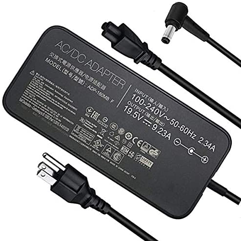 Asus 180W 19.5V 9.23A Laptop Charger Adapter Model: ADP-180MB F AC Power Charger - Power Cable Included