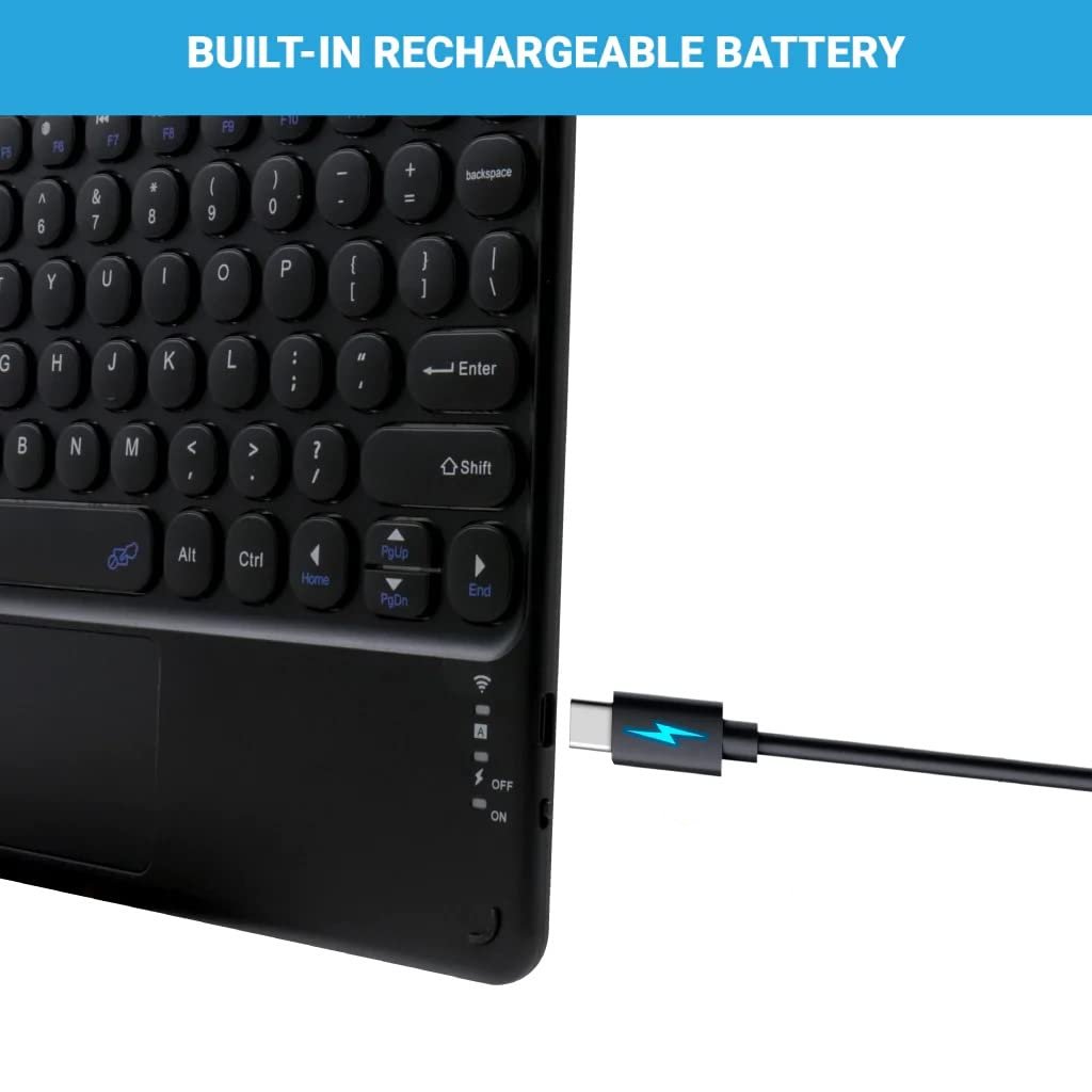 Rechargeable Bluetooth Keyboard and Trackpad Ultra Slim for all Bluetooth Enabled Mac/Tablet/iPad/PC/Laptop