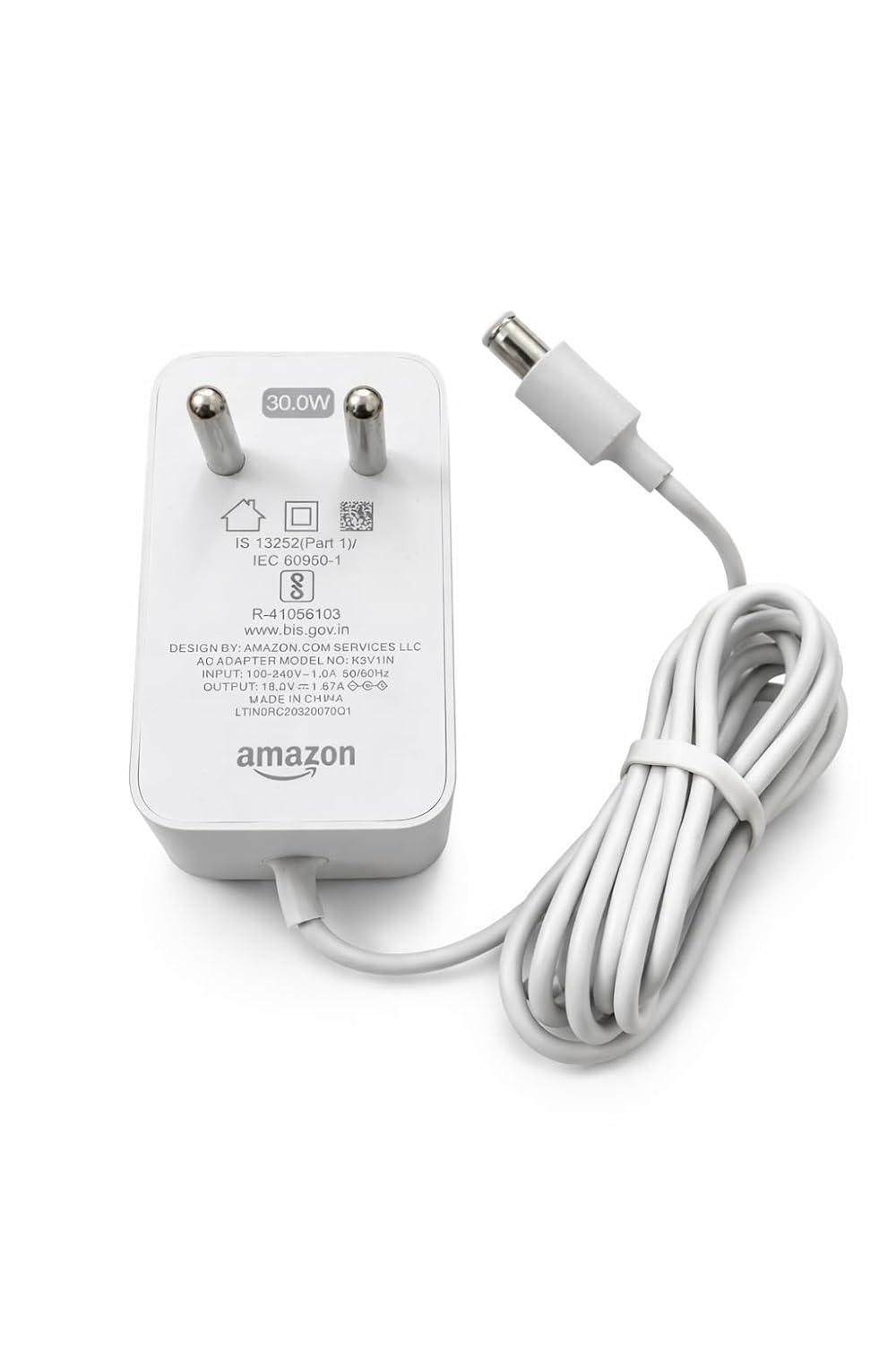 Original 30W 18V Power Adapter for Echo 4th Gen and Echo Show 8(1st, 2nd Gen)- White