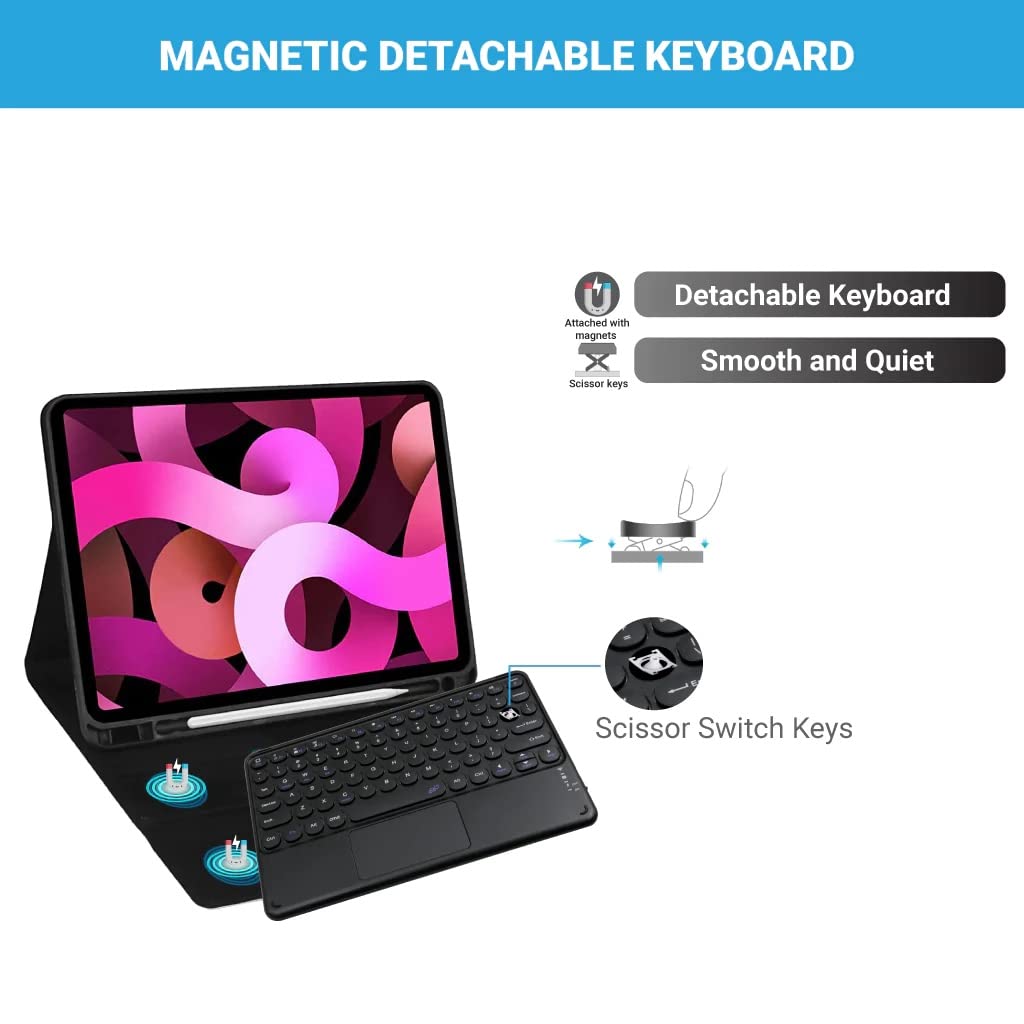 Rechargeable Bluetooth Keyboard and Trackpad Ultra Slim for all Bluetooth Enabled Mac/Tablet/iPad/PC/Laptop