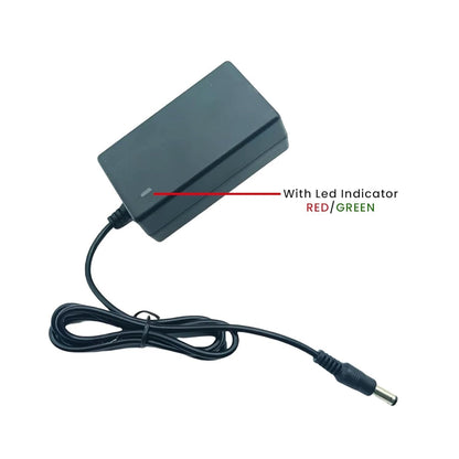 Lithium Ion Battery Charger - 21V | AC-DC Adapter for Drill, Washer Gun, E-Cycle, Power Tools | Fast Charging, LED Indicator | Overload, Overheat & Short Circuit Protection | 100-240V