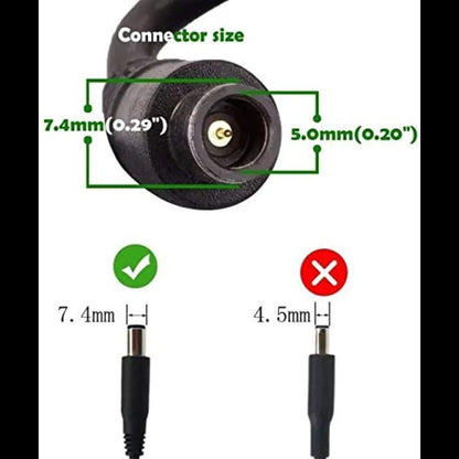 Hi-Lite Essentials 90W Laptop Charger Adapter for Dell 7.4mm Barrel Pin with 2 meter Power Cord