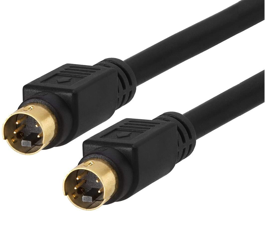 S-Video SVideo (SVHS) Gold Plated Cable 4 pin by for Home Theater, DSS receivers, Medical Monitors and devices- 10 Mtrs