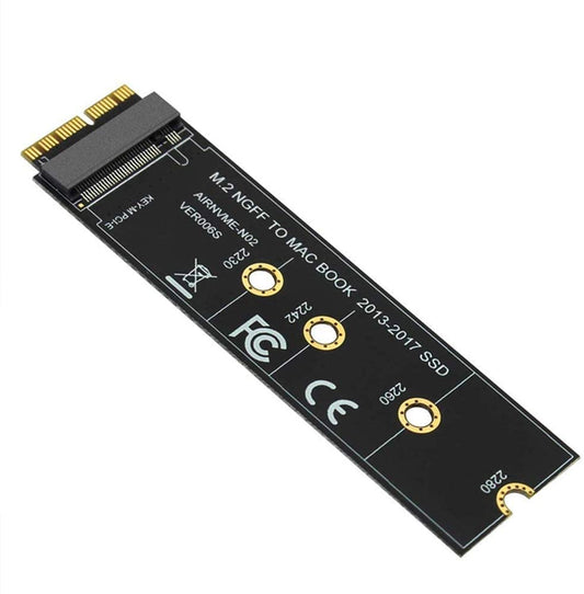 M.2 NVME SSD Convert Adapter Card Compatible with MacBook Air Pro Retina (Year 2013-2017), NVME/AHCI SSD Upgraded Kit for A1465 A1466 A1398 A1502(Not Fit Early 2013 MacBook Pro) TD-406HS