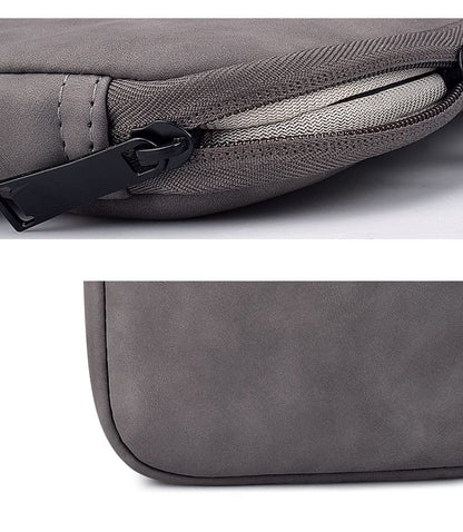 PU Leather Lightweight Zipper Bag For 15 inch Laptops - Off White