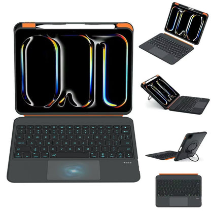 Magic Keyboard Case iPad A16 2025, iPad Air M3 & M2, iPad Air 5th Gen & 4th Gen, iPad Pro 11 4th/3rd/2nd/1st with Floating Cantilever Stand, Smart Trackpad, 7 Color Backlit, Pencil Holder