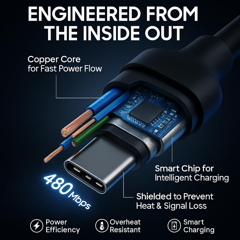 Samsung 45W Original Type C To Type C,Mobile Data Charging Cable For Samsung Galaxy Superfast Power Cable A54/ A15/ A14/ A34/ A23/ F54/ F34/ F23/ F14/ M14/ M34/M33/S21 Fe/S22/S23/S23 Fe 5G/S24, Black