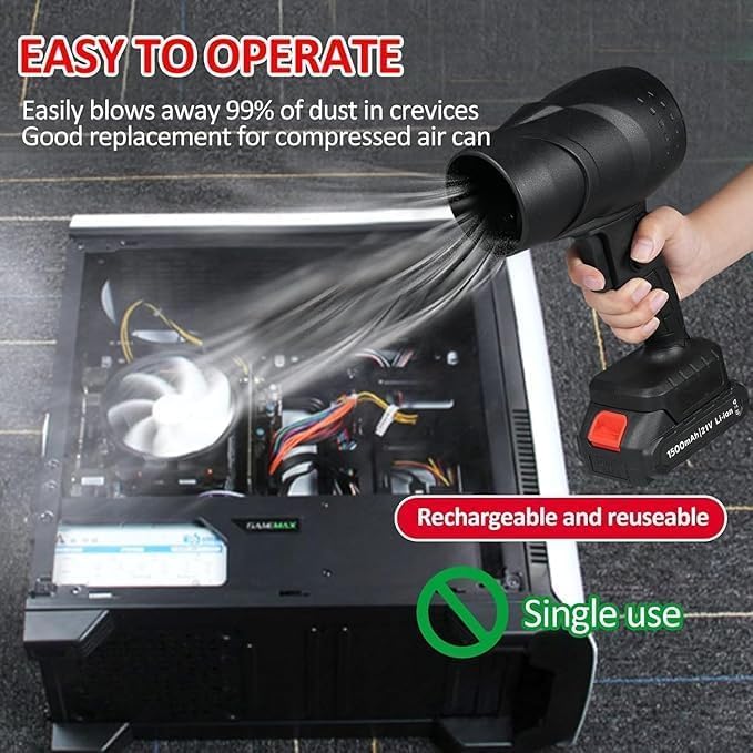 Multiple Use Turbojet Air Blower Fan Cordless Car Dryer Air Blower Handheld High Powered | Portable Car Dryer | Hair Dryer | Air Blower for Cleaning