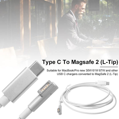 USB C Type C to Magnetic Magsafe 1 L-Tip Power Cable Compatible with Mac-Book Pro 13" 15" 17" Mac-book Air Pro 11" 13" Mac-Book 13