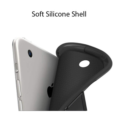 Smart Flexible Trifold Flip Stand Case Cover with Pencil Holder for New iPad 9.7 inch 2018/2017 6th/5th Generation - Black