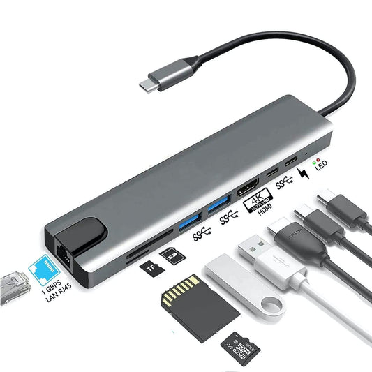 8 in 1 type c usb hub for macbook