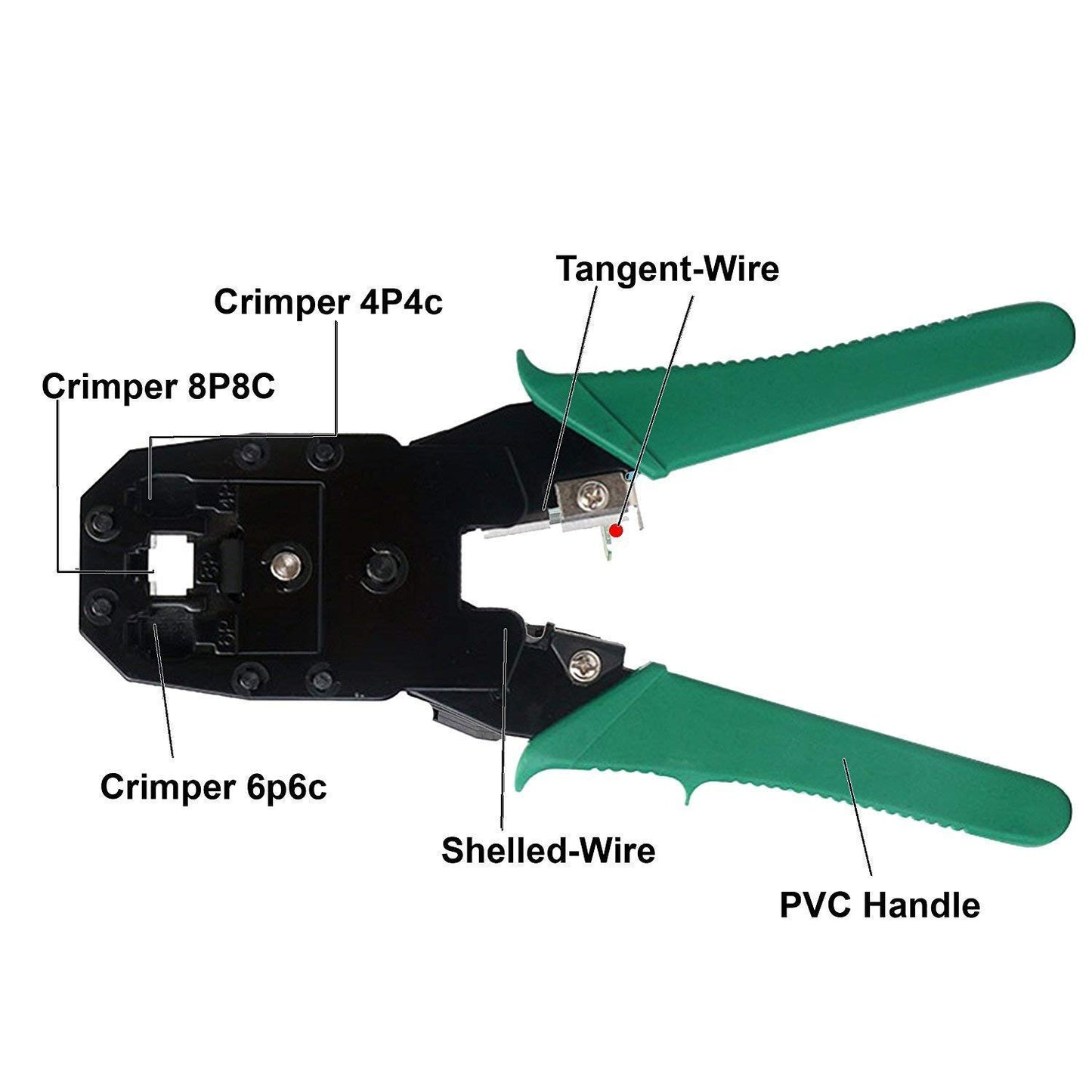 RJ45 Cable 3 in 1 Modular Crimping Tool for RJ45 RJ12 RJ11 UTP Cat5E/Cat6 LAN Cutter 4P4C 4P2C