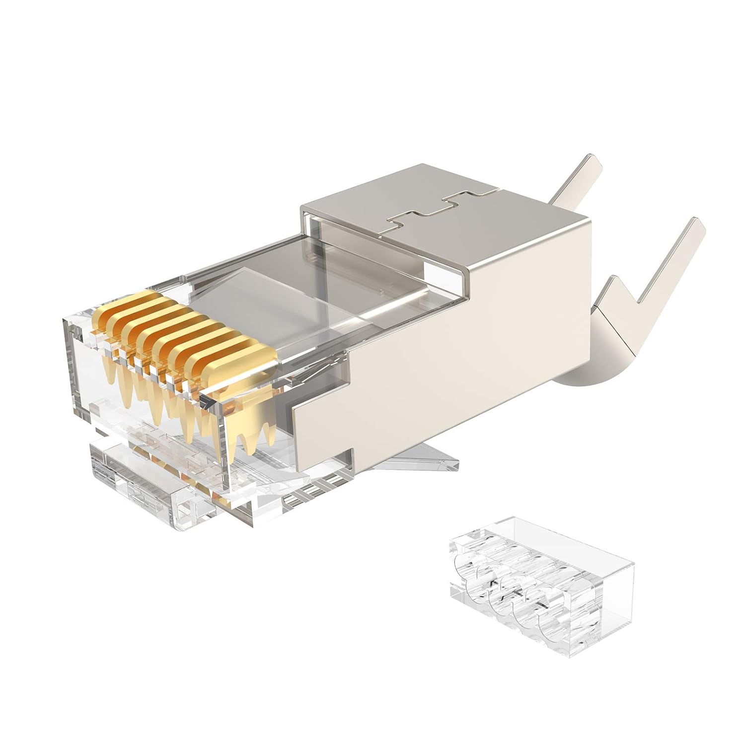 Cat7 Rj45 Tips CAT 6a / CAT 7 Metal Shielded RJ45 Connectors,Cat 7 FTP 8P8C Modular N ...