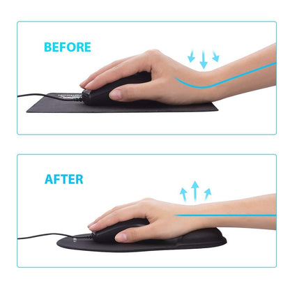 Hi-Lite Essentials Gel Mouse Pad, Ergonomic Mouse Pad with Gel Wrist Rest Support, Gaming Mouse Pad