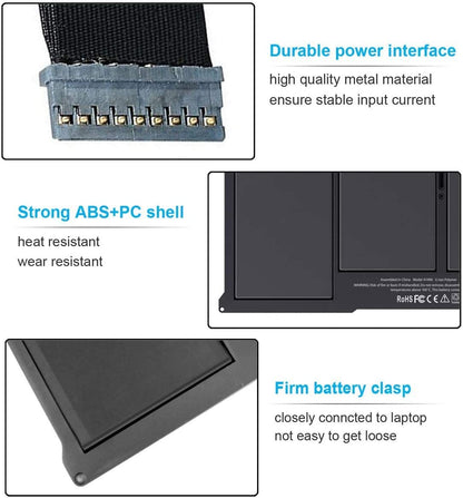 OEM Laptop Battery Compatible for MacBook Air 13 inch A1466 A1369 (2017, Early 2015, Early 2014, Mid 2013, Mid 2012, Mid 2011 and Late 2010 Version), fits A1377 A1405 A1496 Laptop Battery