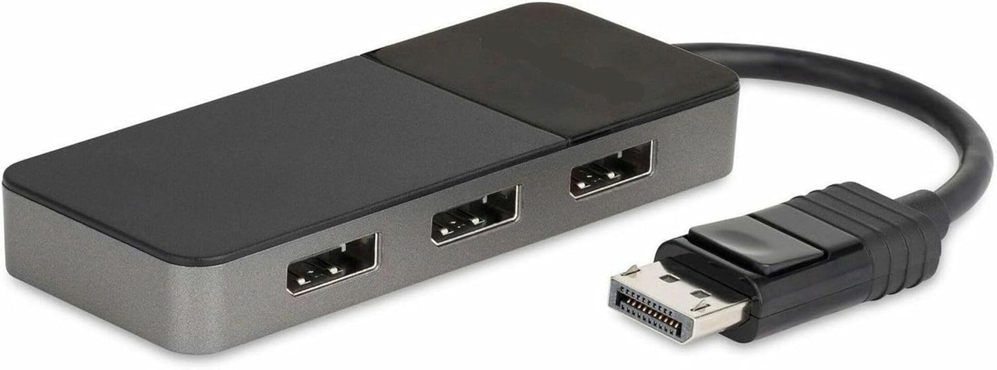 Original 3-Port DisplayPort 1.4 Splitter, DisplayPort to 3x DP Multi-Monitor Adapter, Triple 4K Computer MST Hub, USB Bus-Powered, Windows Only